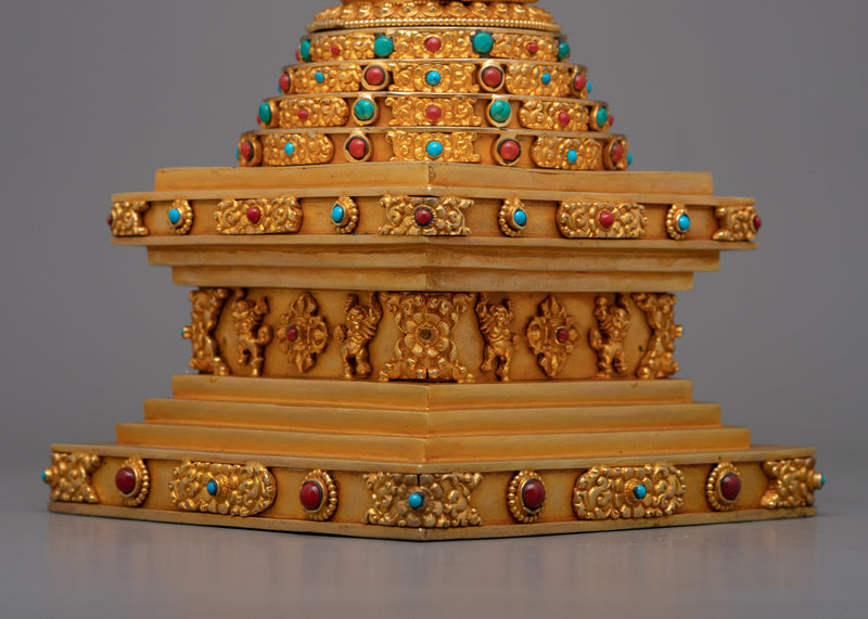 Luxurious Handmade Stupa | Elegant Office Decor