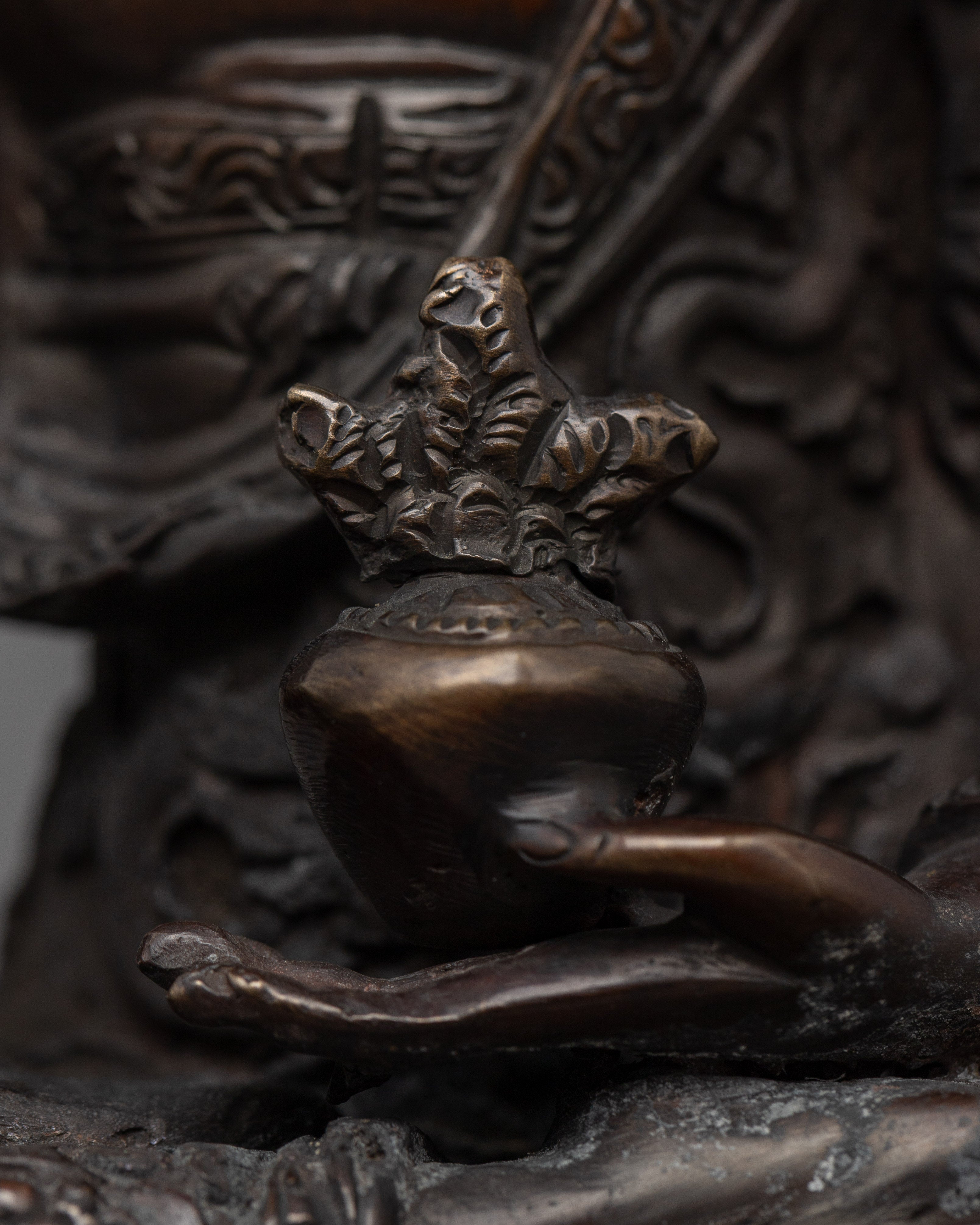 Copper Medicine Buddha Statue | Serene Figurine for Meditation and Healing