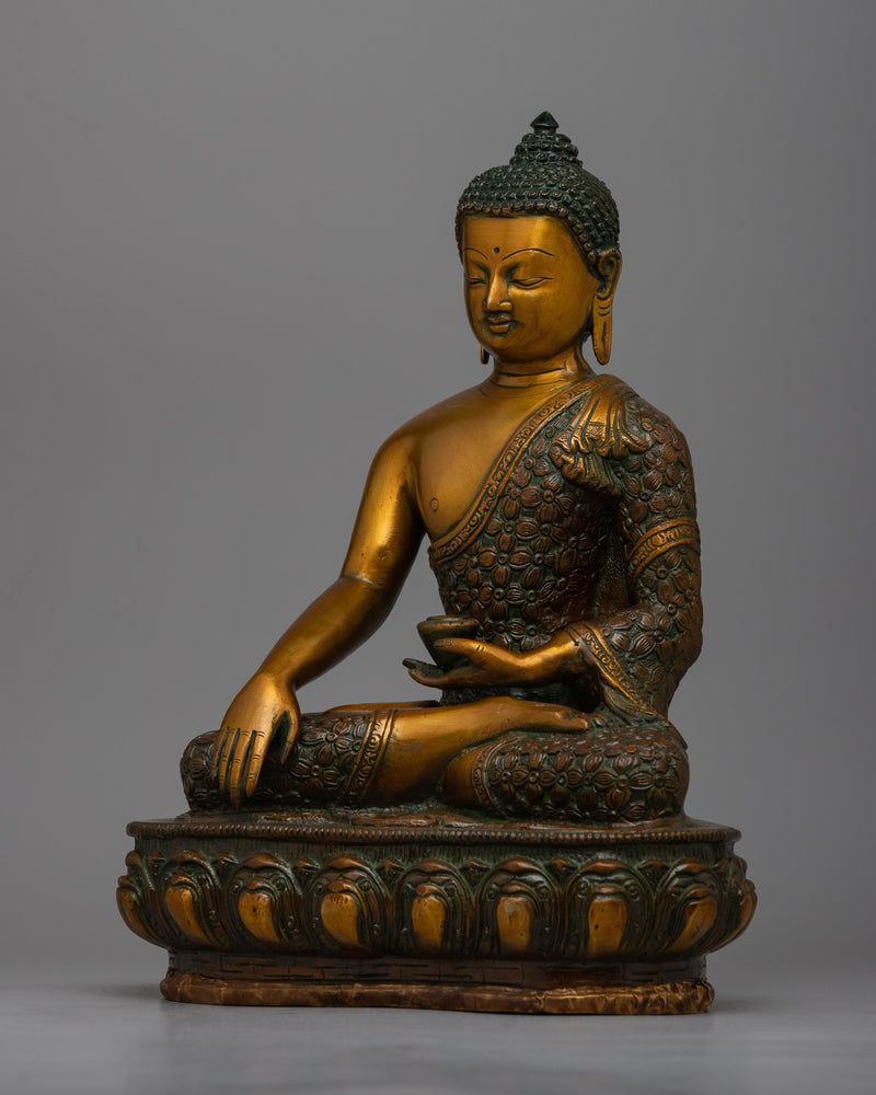 Shakyamuni Buddha Brass Statue | Peaceful Meditation Decor