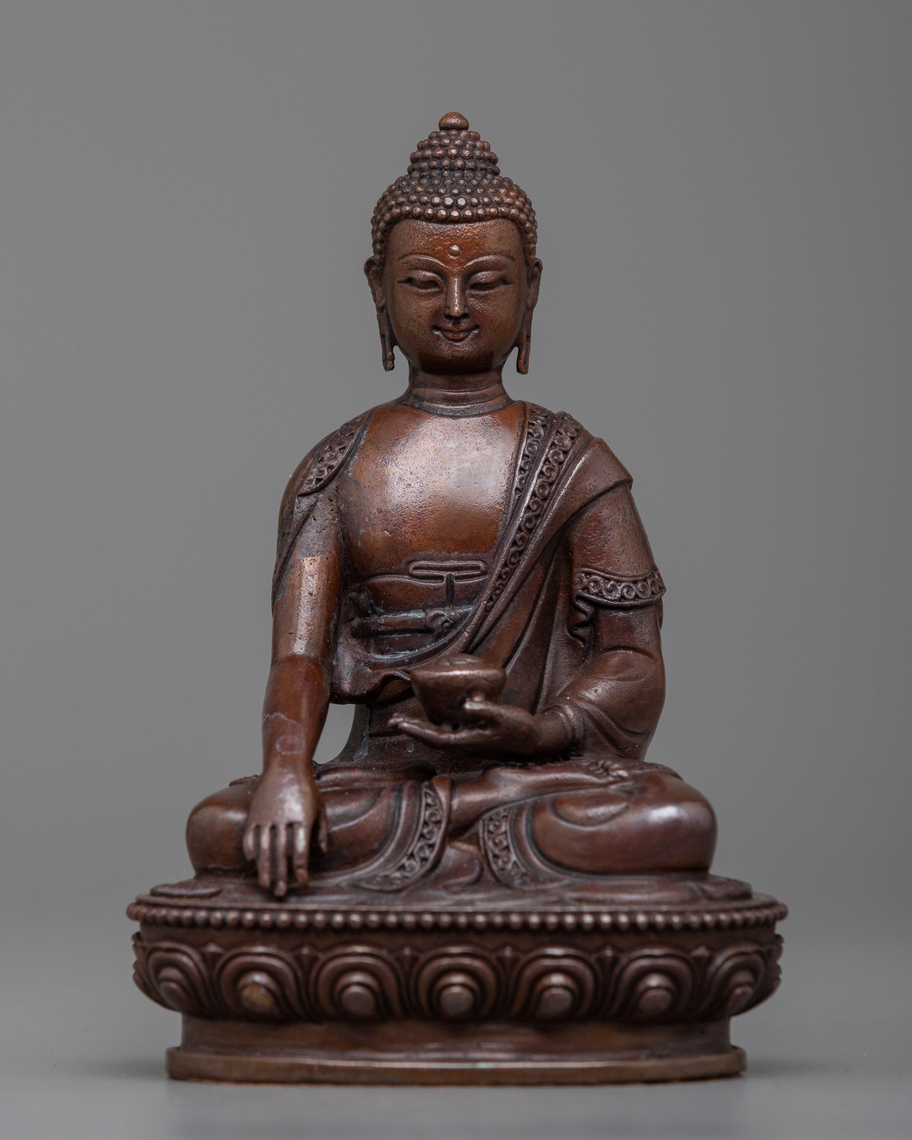 Copper Three Buddha Set Statue | Capture the Spiritual Essence of Triple Buddha's Gem