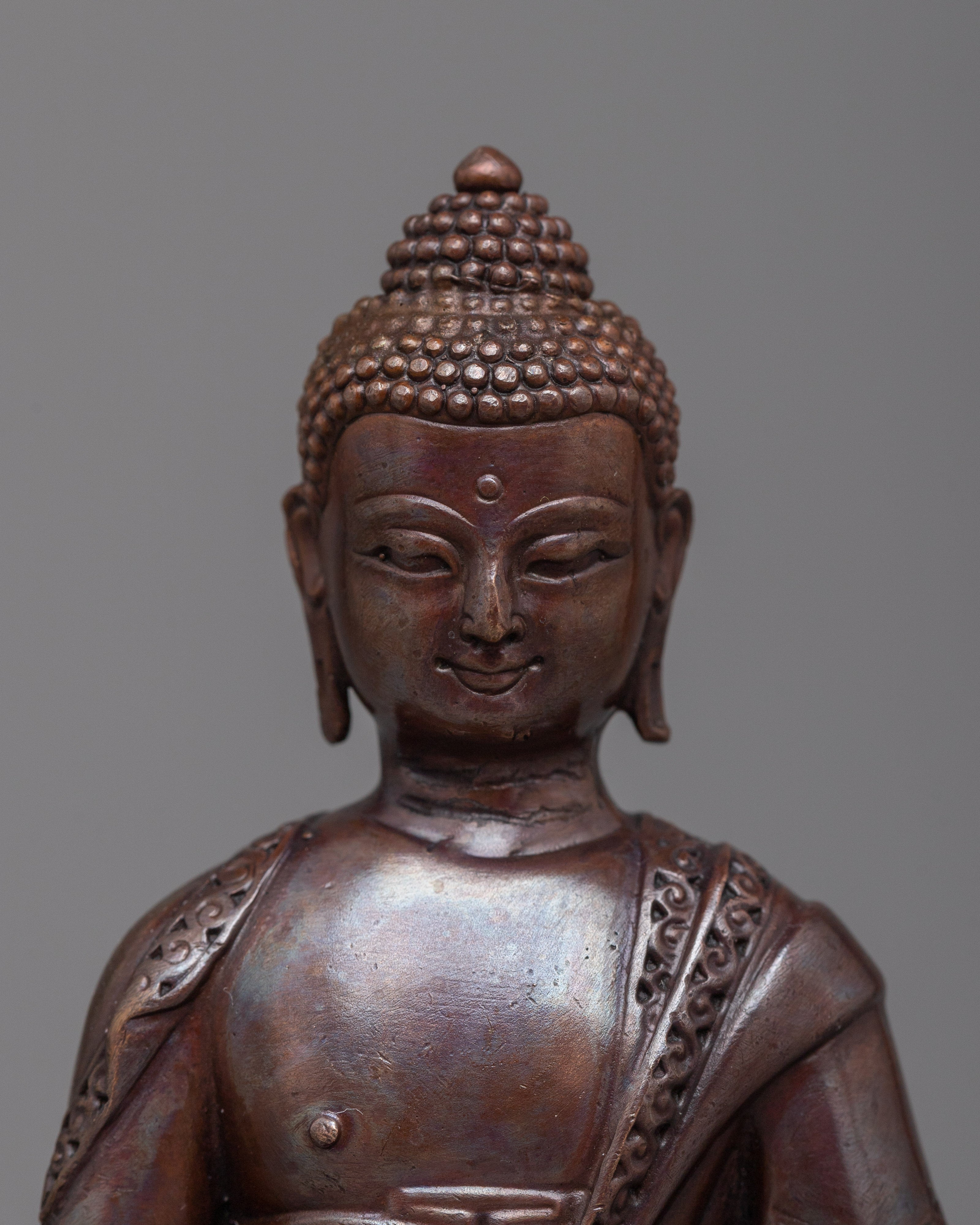 Copper Three Buddha Set Statue | Capture the Spiritual Essence of Triple Buddha's Gem