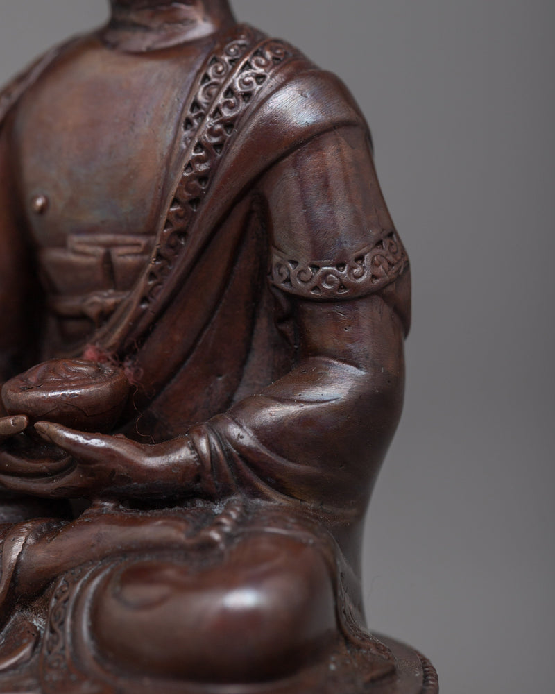 Oxidized Copper Machine Made Amitabha Buddha Statue | Skillfully Crafted to Convey the Peace Of Statue