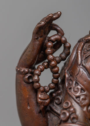 Oxidized Copper Chenresig Statue | Reflect the Eternal Compassion and Wisdom of the Bodhisattva