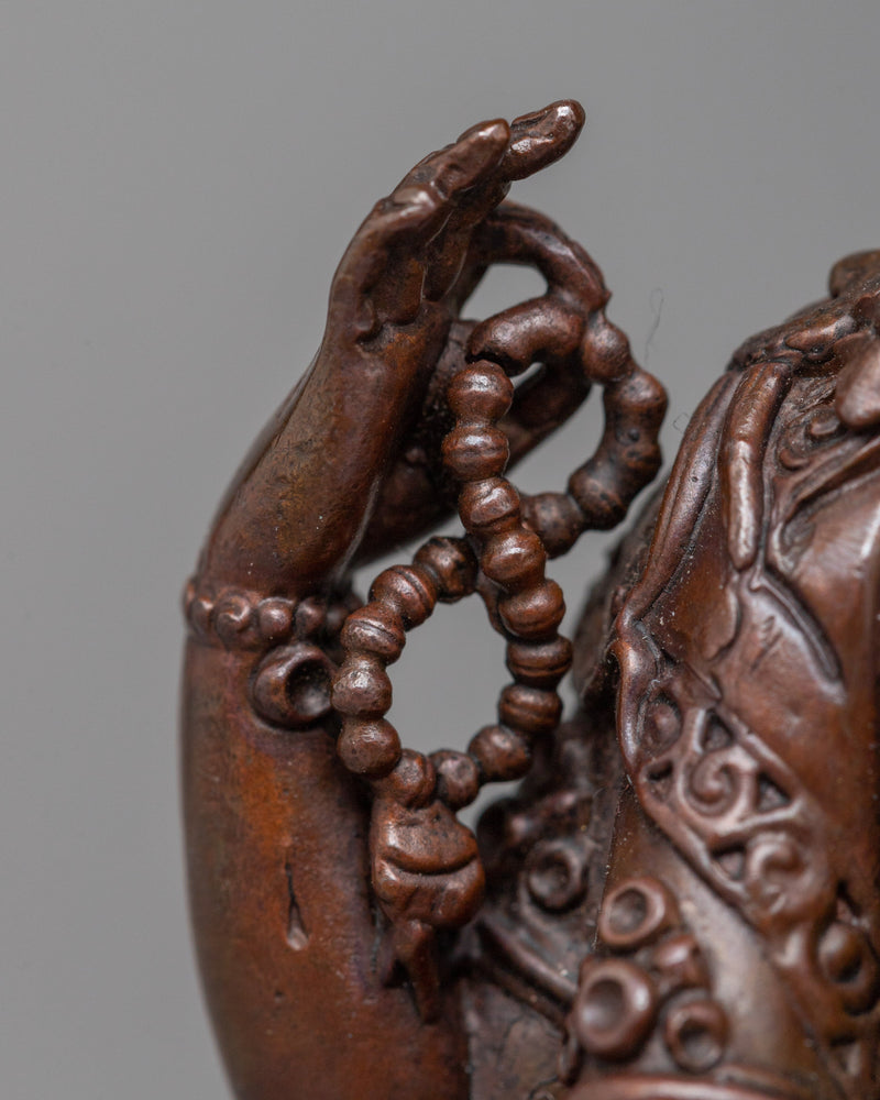 Oxidized Copper Chenresig Statue | Reflect the Eternal Compassion and Wisdom of the Bodhisattva