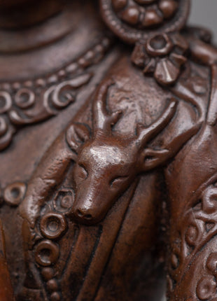 Oxidized Copper Chenresig Statue | Reflect the Eternal Compassion and Wisdom of the Bodhisattva