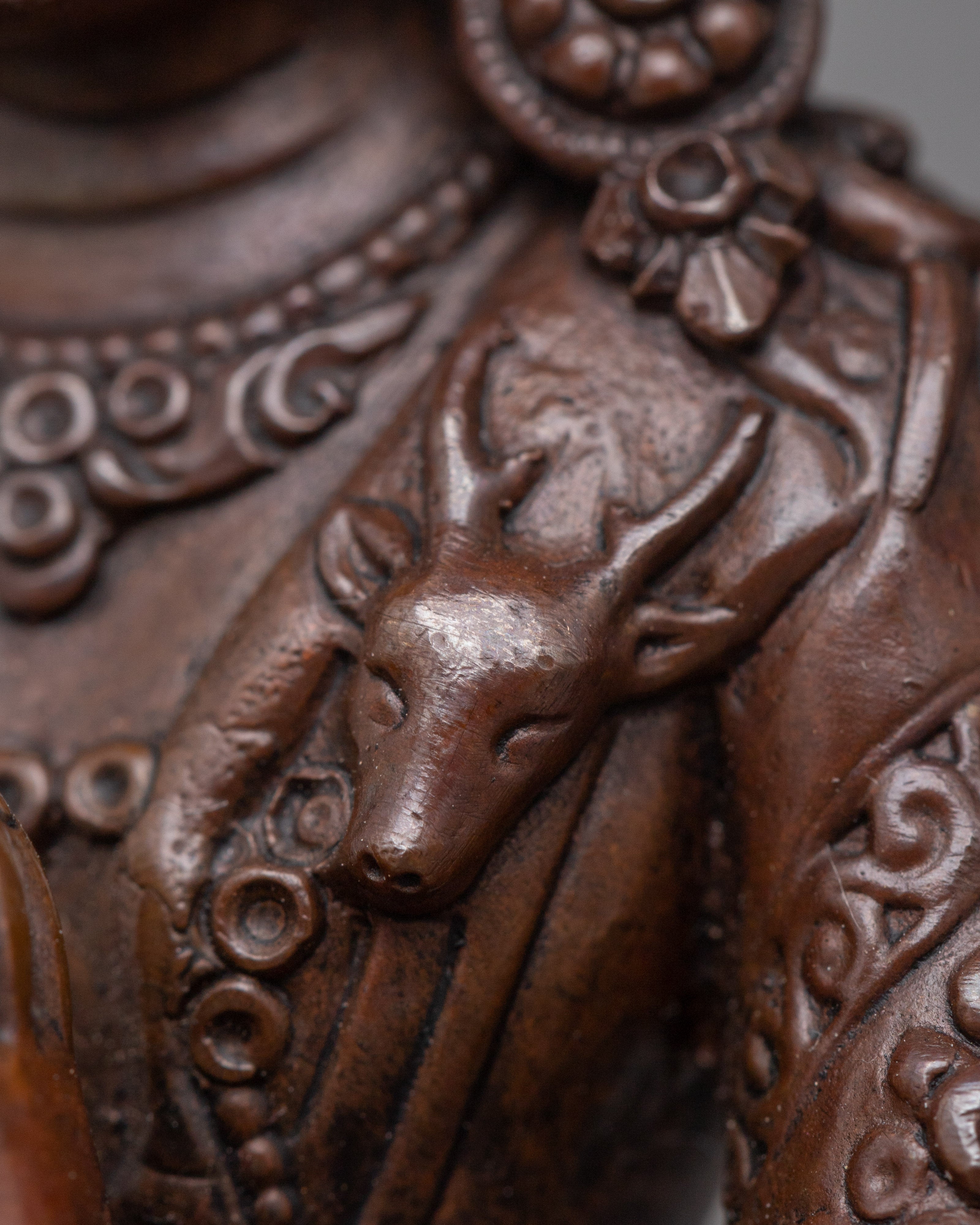 Oxidized Copper Chenresig Statue | Reflect the Eternal Compassion and Wisdom of the Bodhisattva