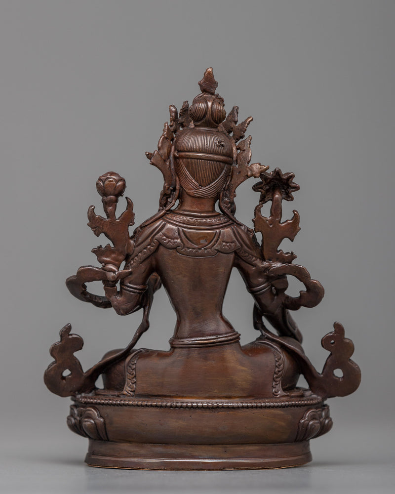 Tibetan Arya Green Tara Statue | Enlightened Presence for Your Altar