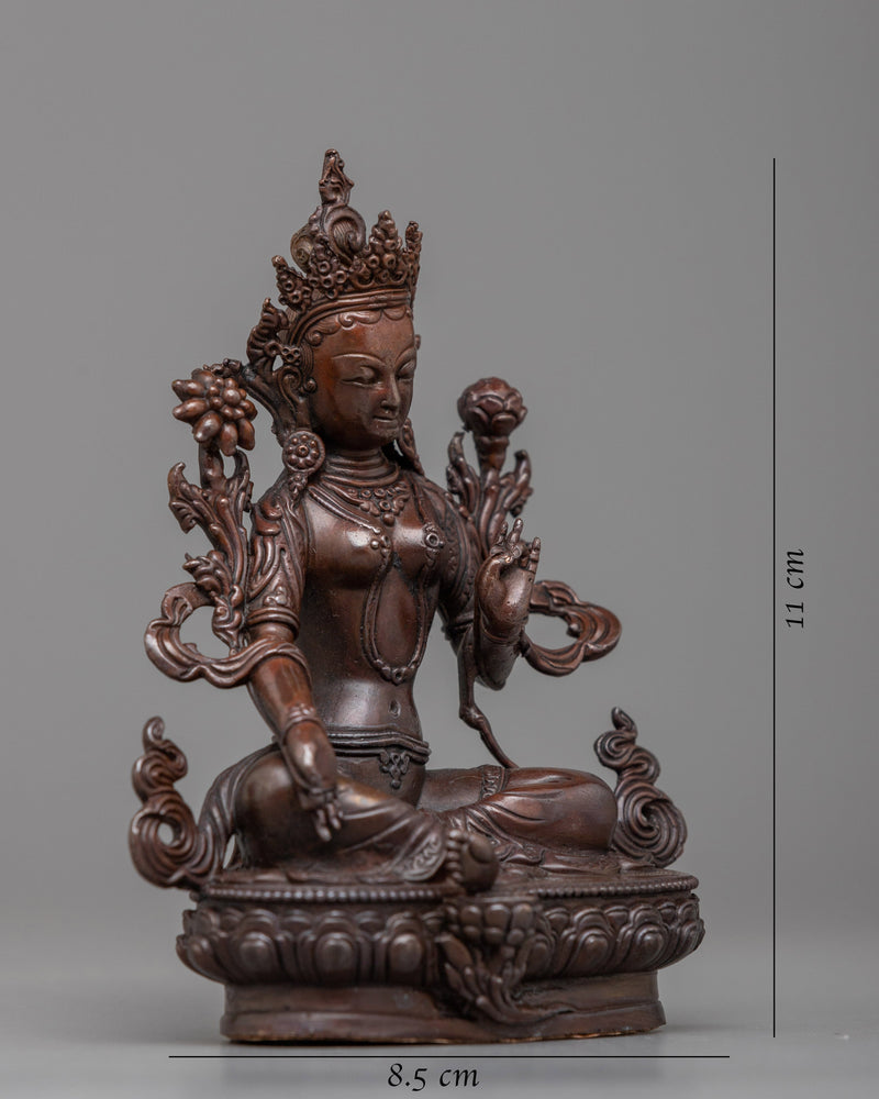 Tibetan Arya Green Tara Statue | Enlightened Presence for Your Altar