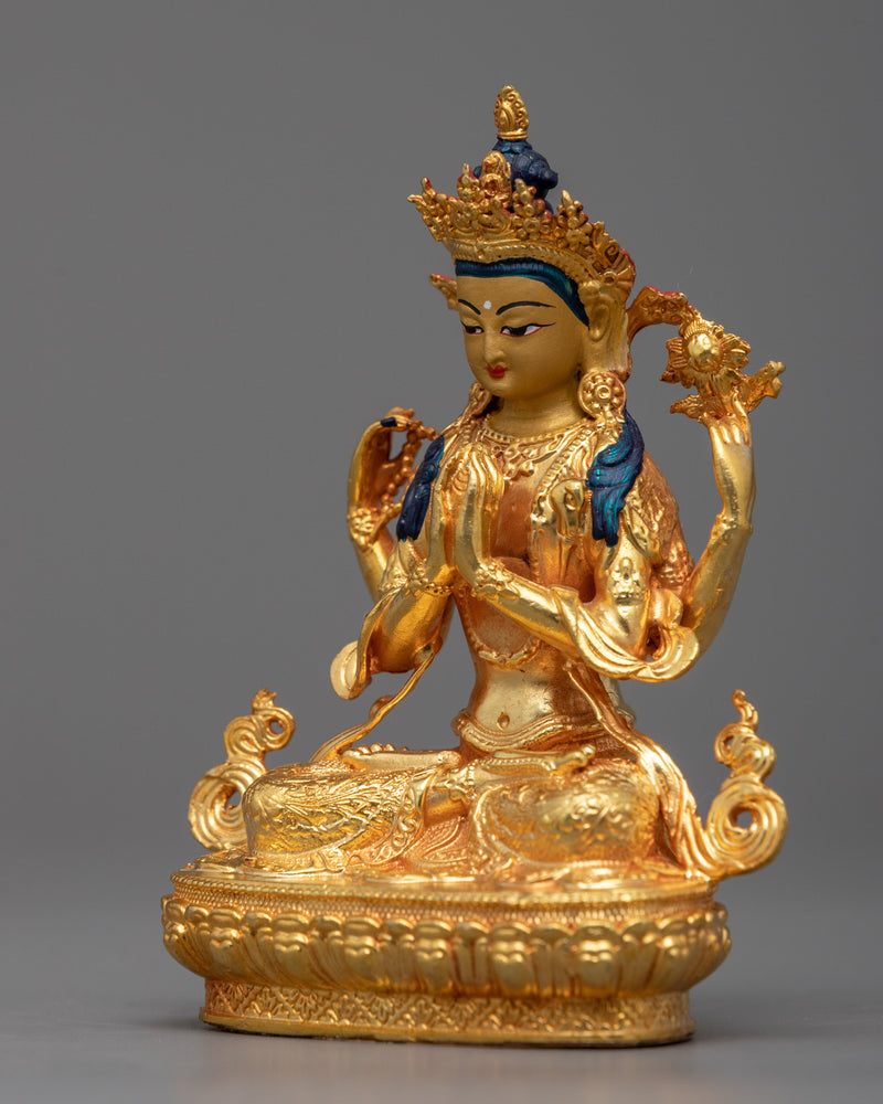 Bodhisattva Four -Armed Chenrezig Statue | Embodiment of Compassionate Wisdom and Healing Grace