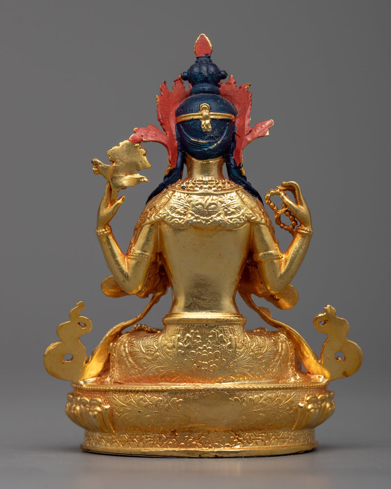 Bodhisattva Four -Armed Chenrezig Statue | Embodiment of Compassionate Wisdom and Healing Grace