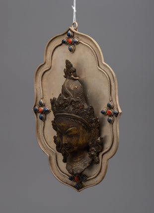 White Tara Face Wall Decor | Goddess Wall Hanging