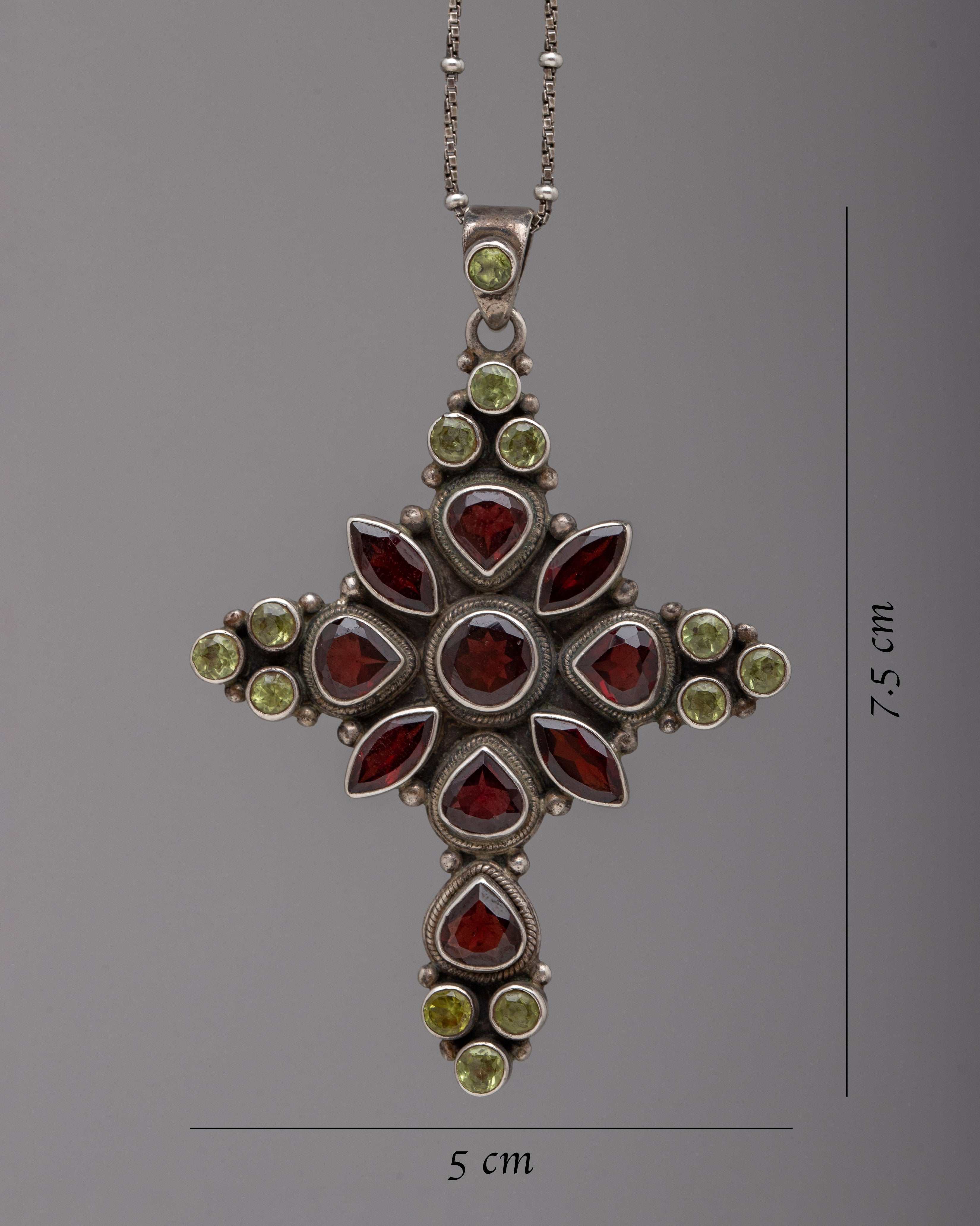 Silver Garnet Locket with Peridot | Fine Jewelry for Special Occasions
