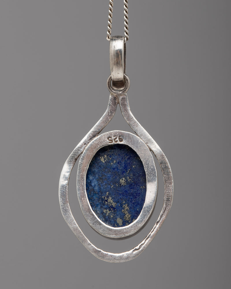 Lapis Lazuli Locket | Deep Blue Gemstone Pendant for Wisdom and Truth