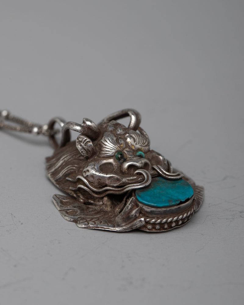 Garuda Turquoise Pendant | Spiritual Jewelry for Strength and Courage