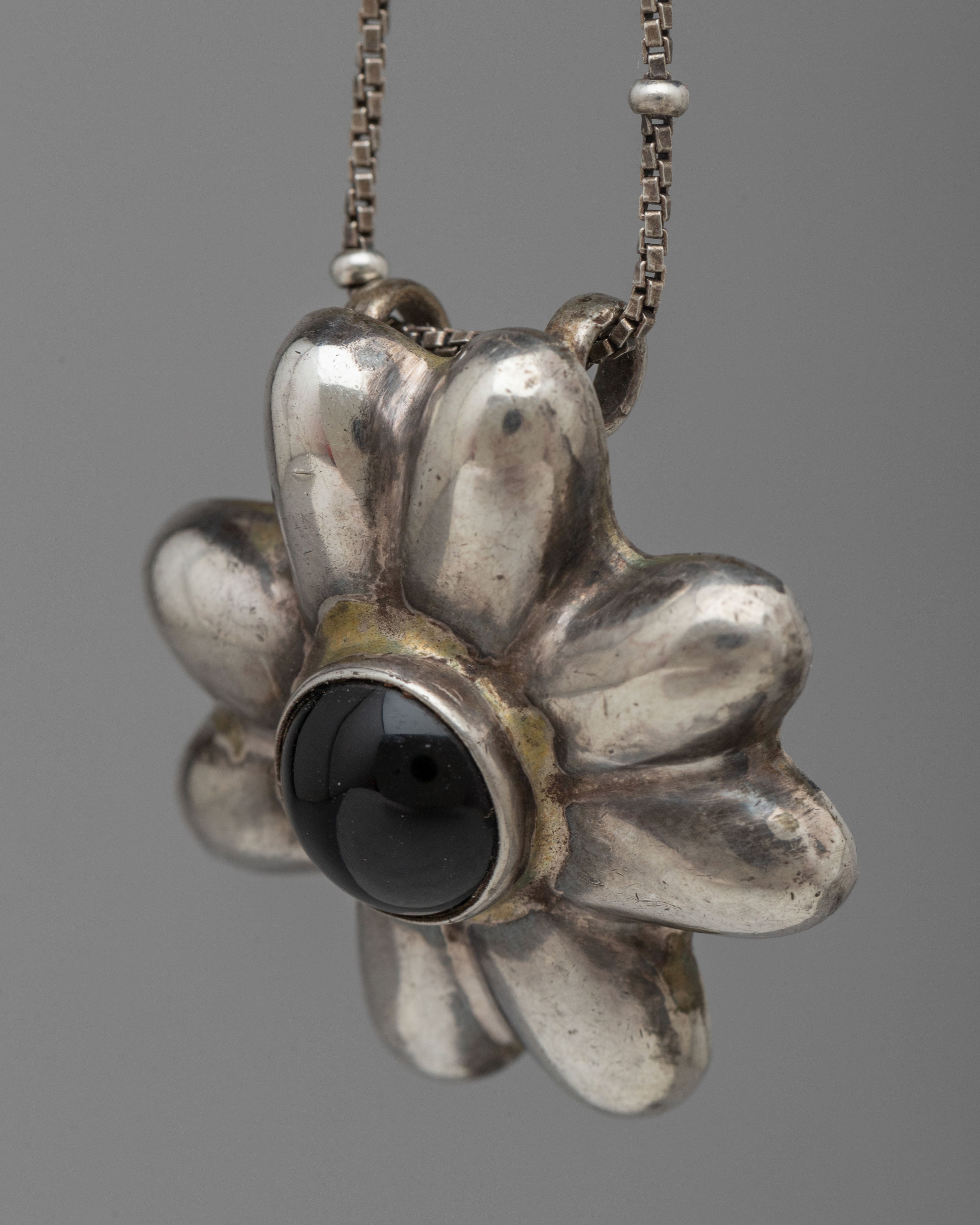 Onyx Silver Locket | Timeless Gemstone Pendant