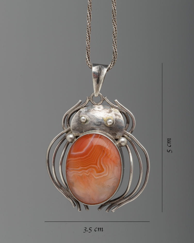 Orange Sardonyx Pendant | High-Quality Stone for Emotional Balance and Harmon