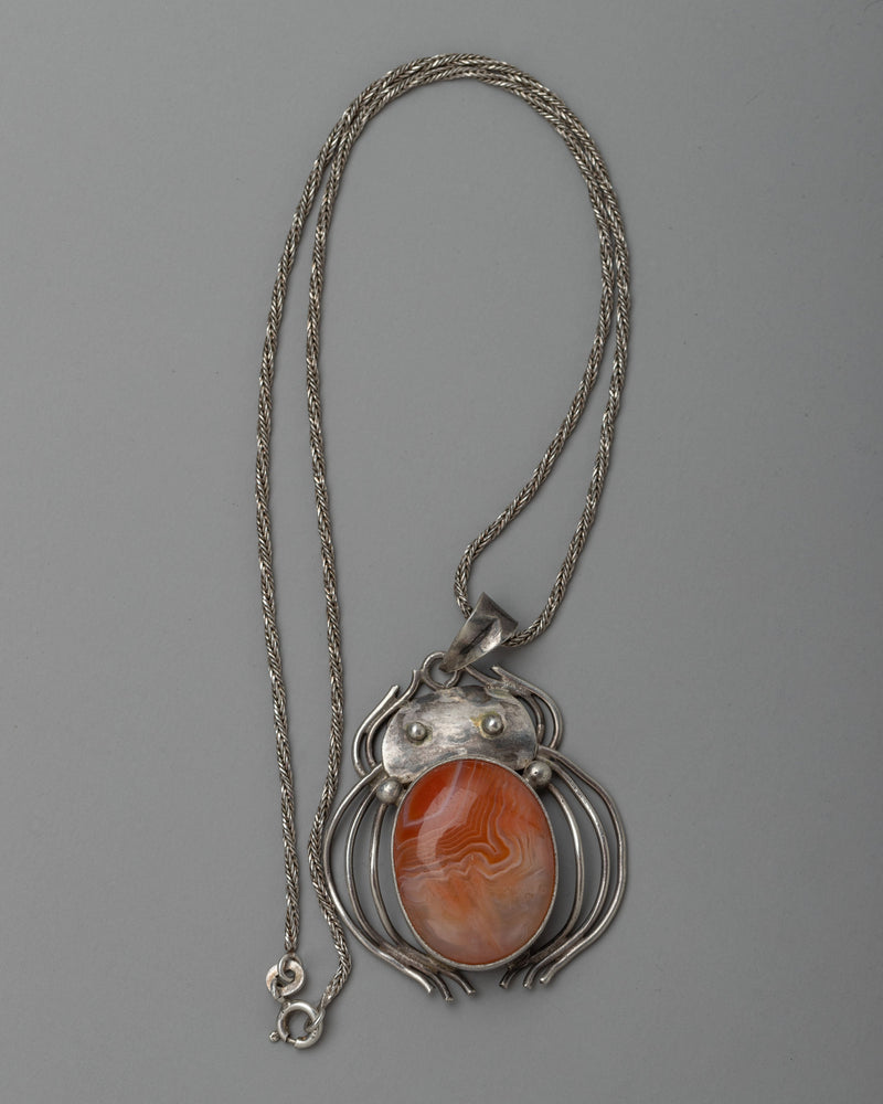 Orange Sardonyx Pendant | High-Quality Stone for Emotional Balance and Harmon