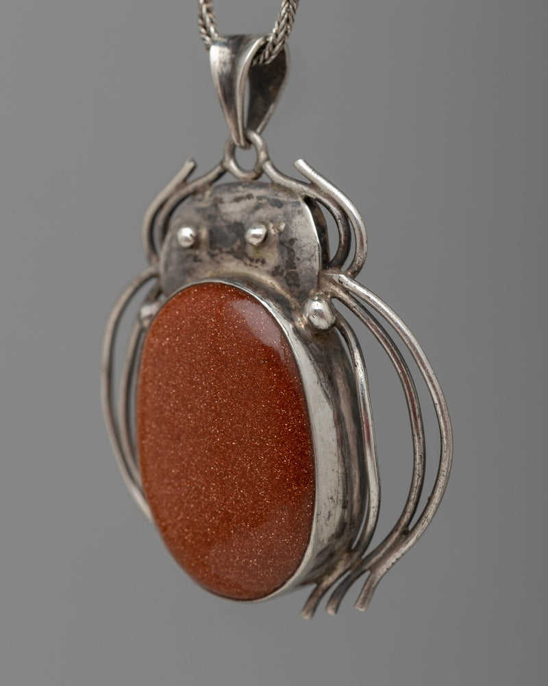 Gold Sunstone Pendant | Radiant Gemstone Necklace for Joy and Vitality