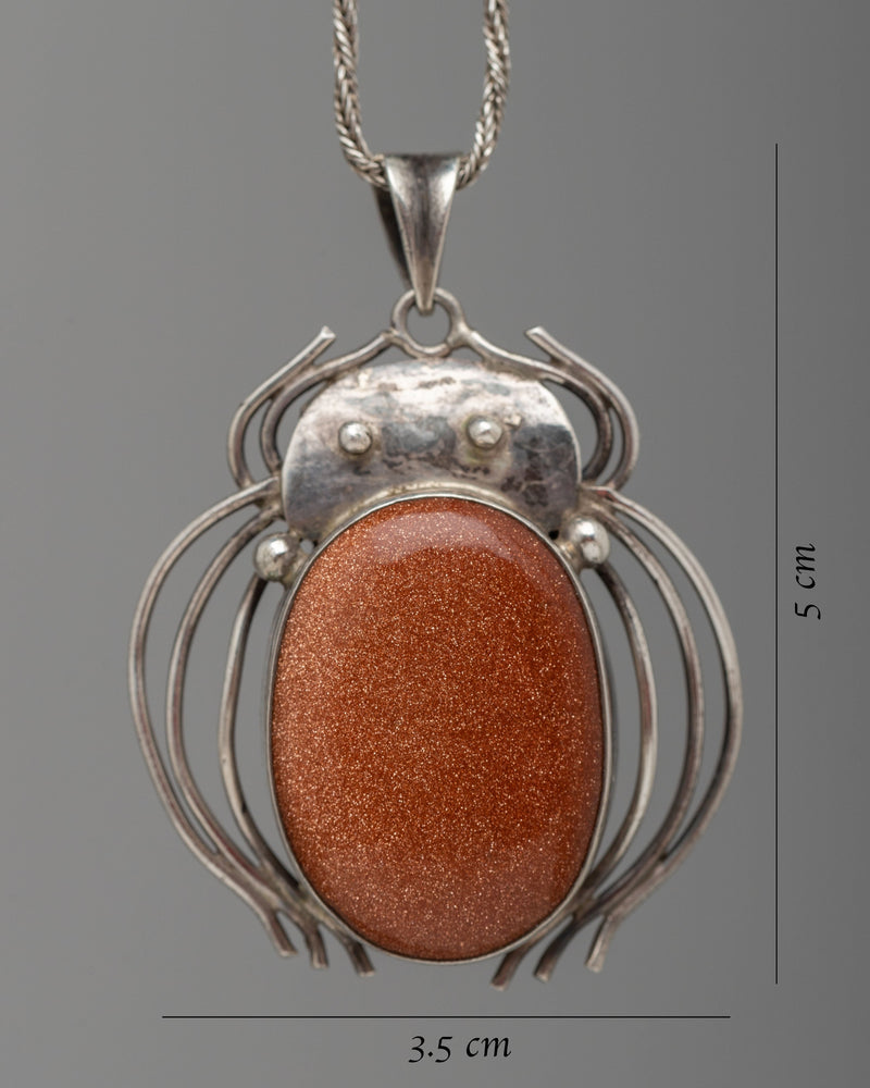 Gold Sunstone Pendant | Radiant Gemstone Necklace for Joy and Vitality