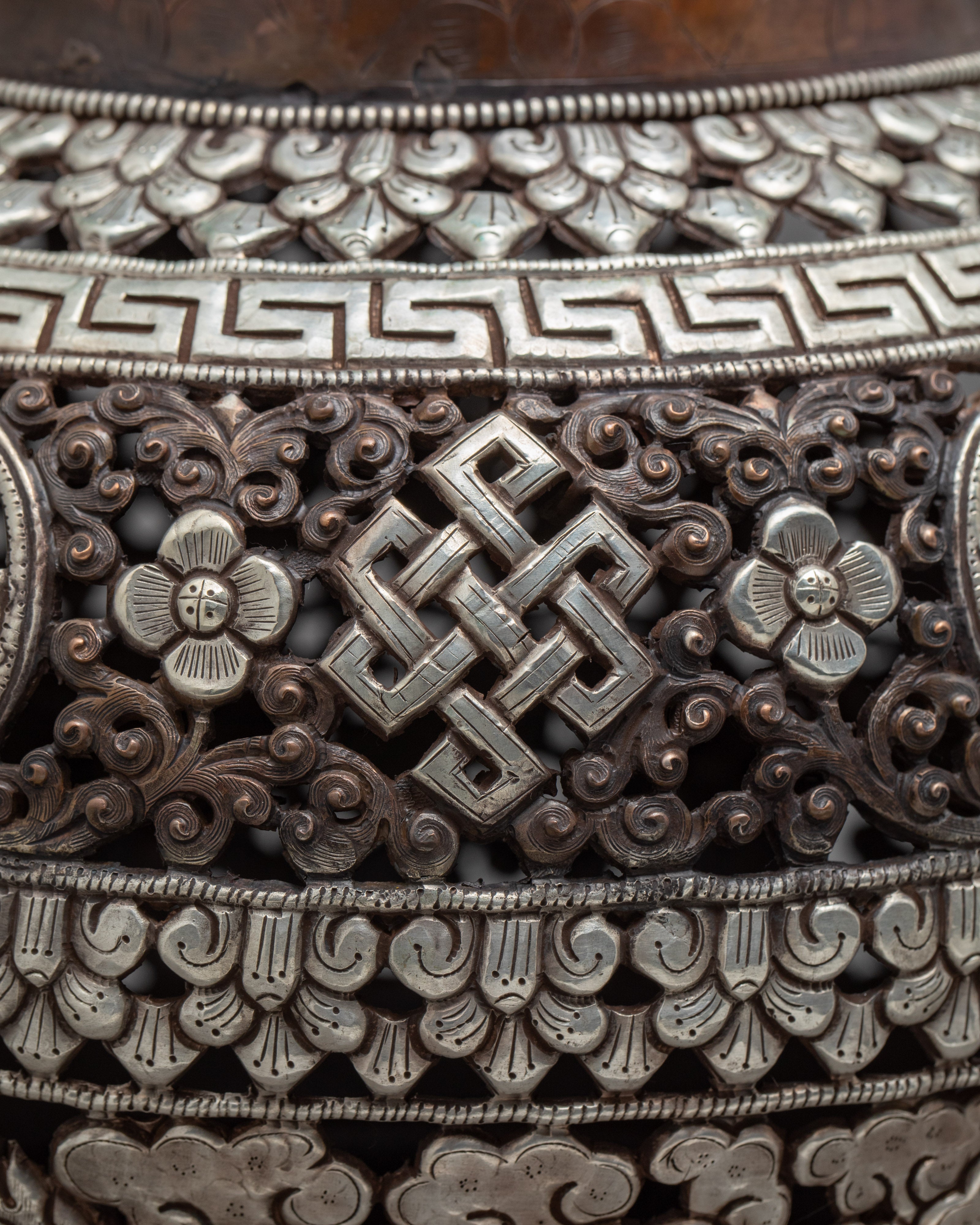 Antique Incense Burner | Buddist Ritual Items | Silver-plated Burner