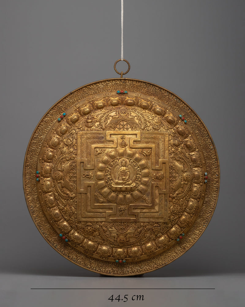Circular Copper Mandala | Bohemian Wall Decor for Spiritual Enrichment