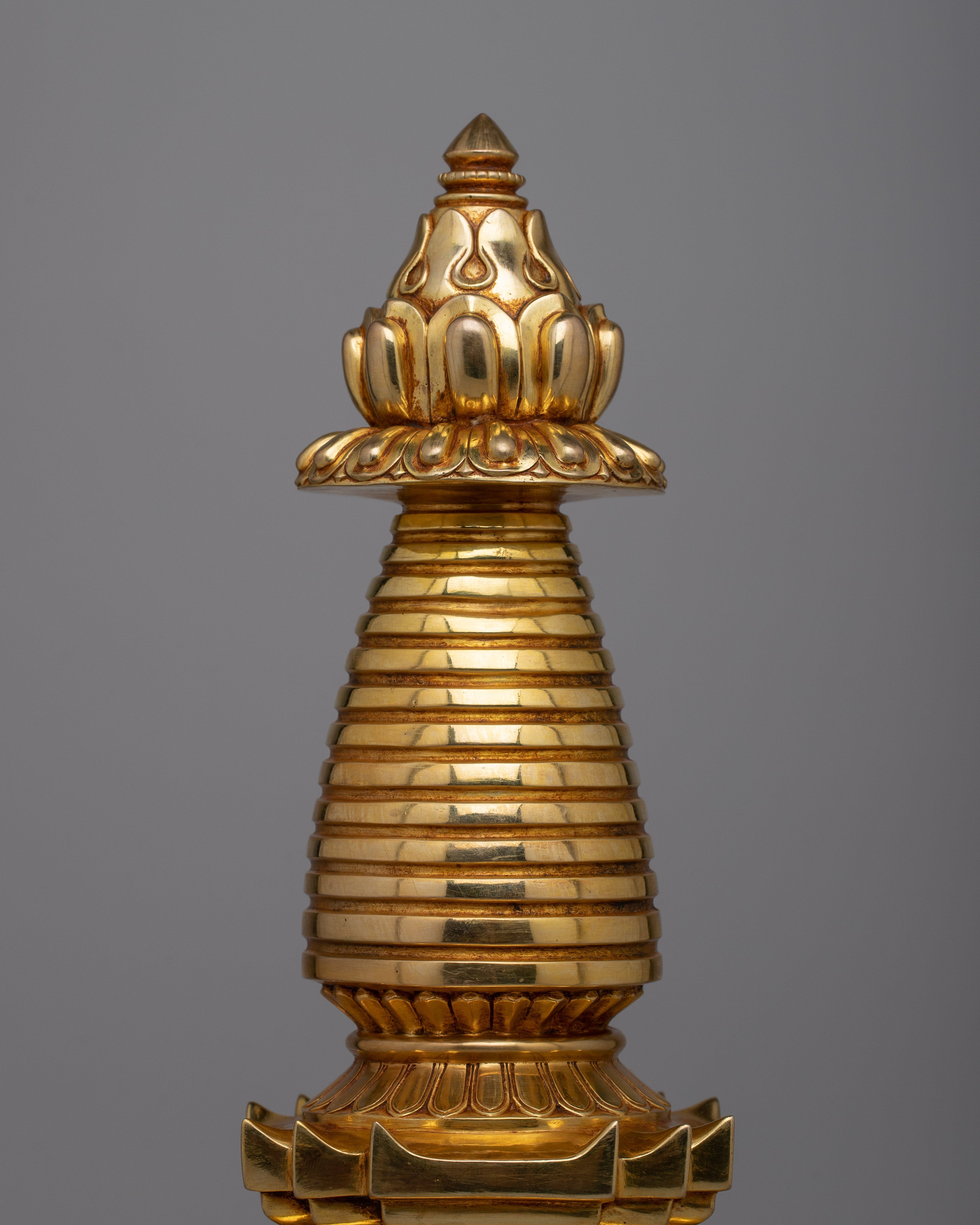 Shrine Copper Stupa | Shown with Serenity and Spiritual Significance