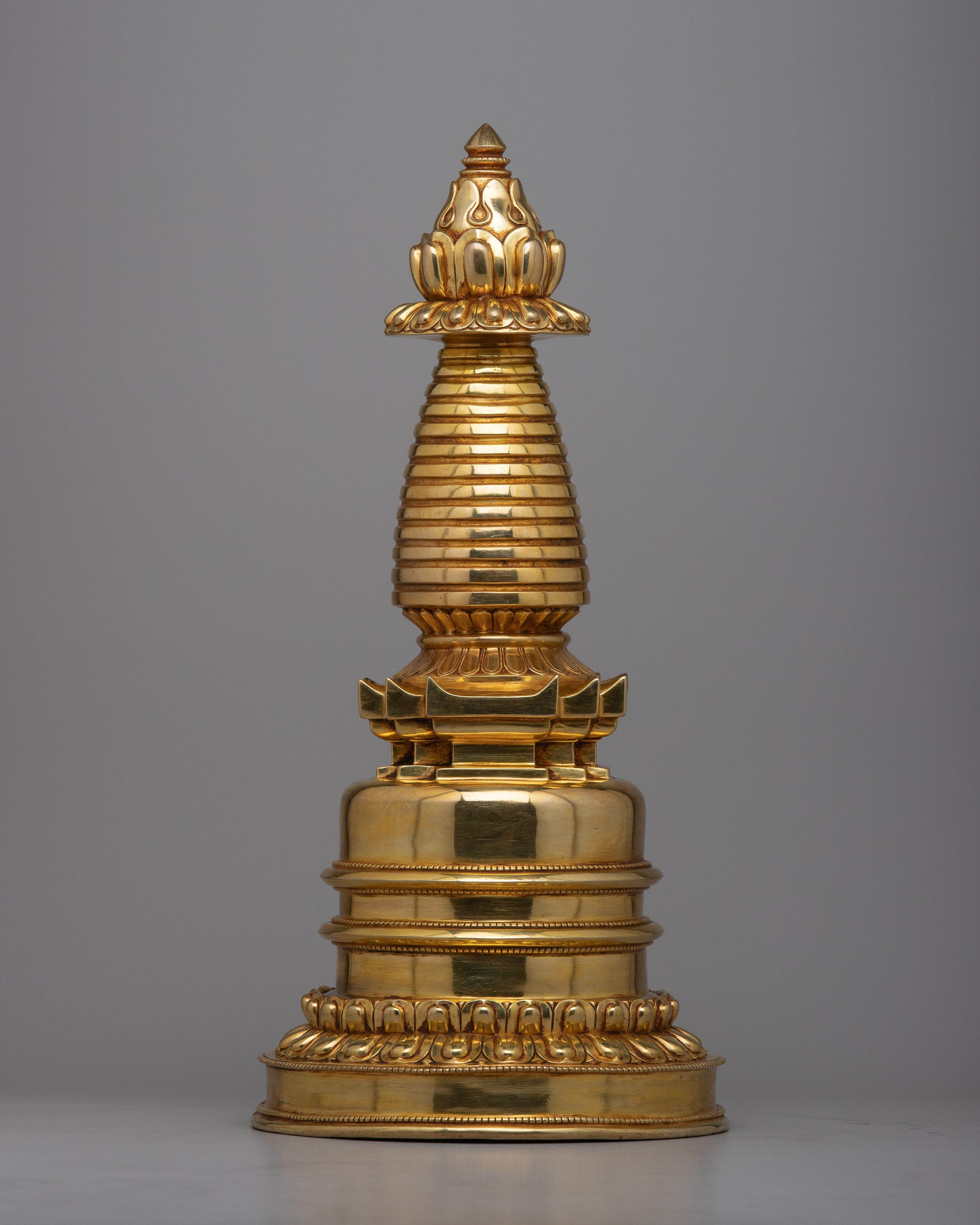 Shrine Copper Stupa | Shown with Serenity and Spiritual Significance