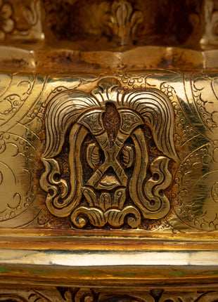 Gold Plated Kadampa Stupa | Invoking Serenity and Divine Blessings