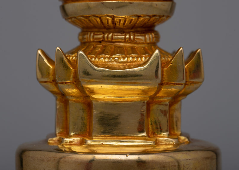 Handcrafted Copper Shrine Stupa | A Reverent Symbol of Spiritual Sanctity
