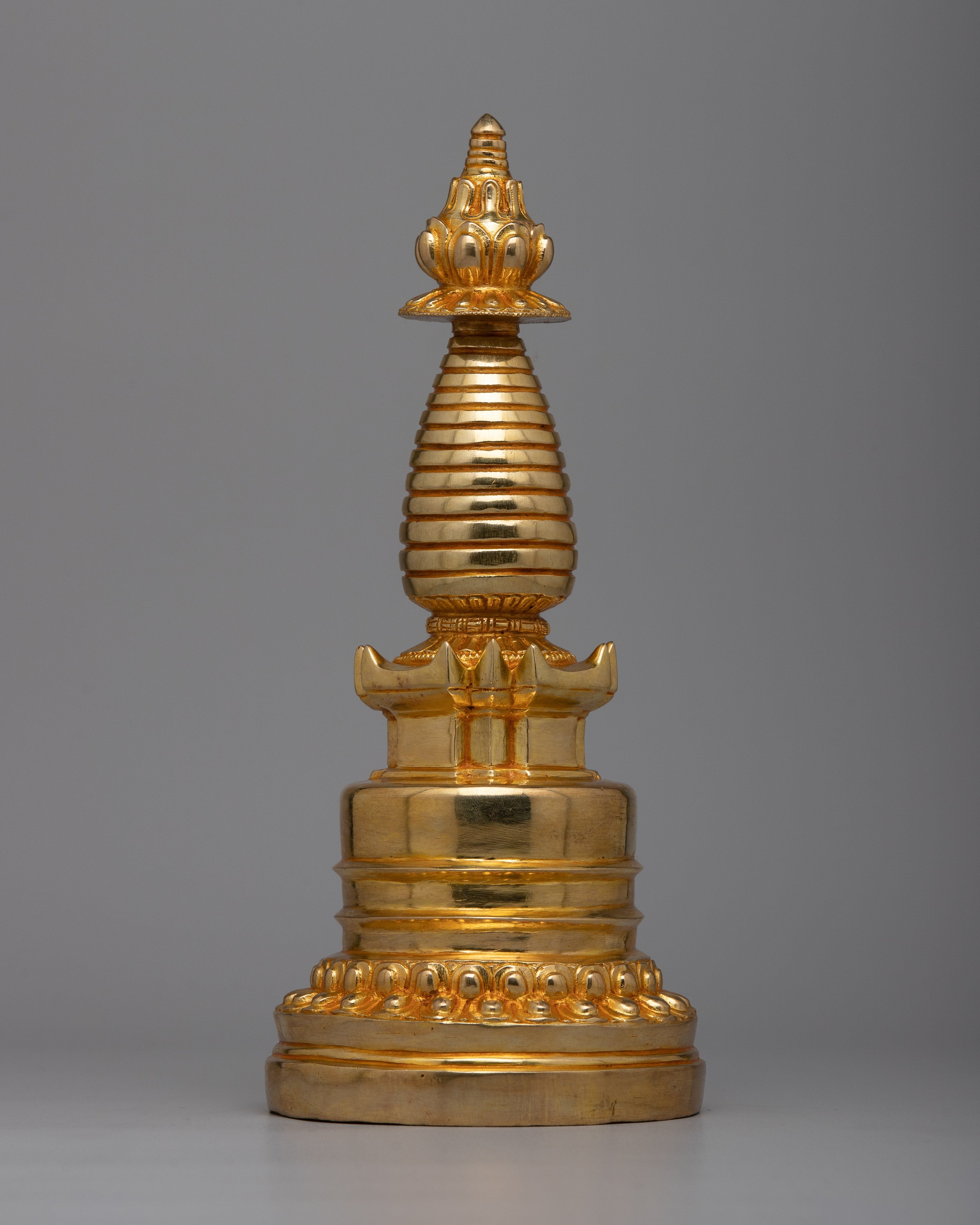 Handcrafted Copper Shrine Stupa | A Reverent Symbol of Spiritual Sanctity