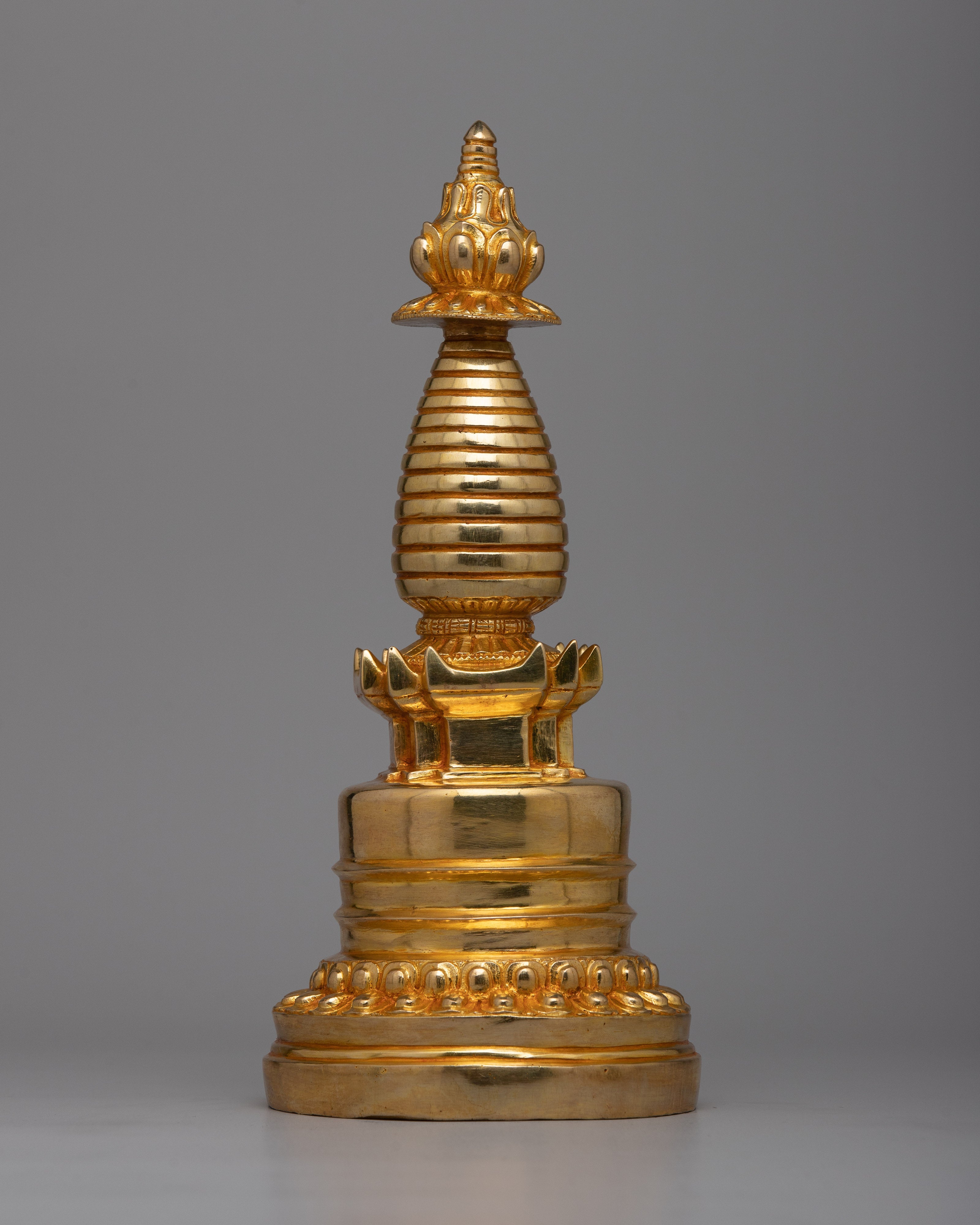 Handcrafted Copper Shrine Stupa | A Reverent Symbol of Spiritual Sanctity