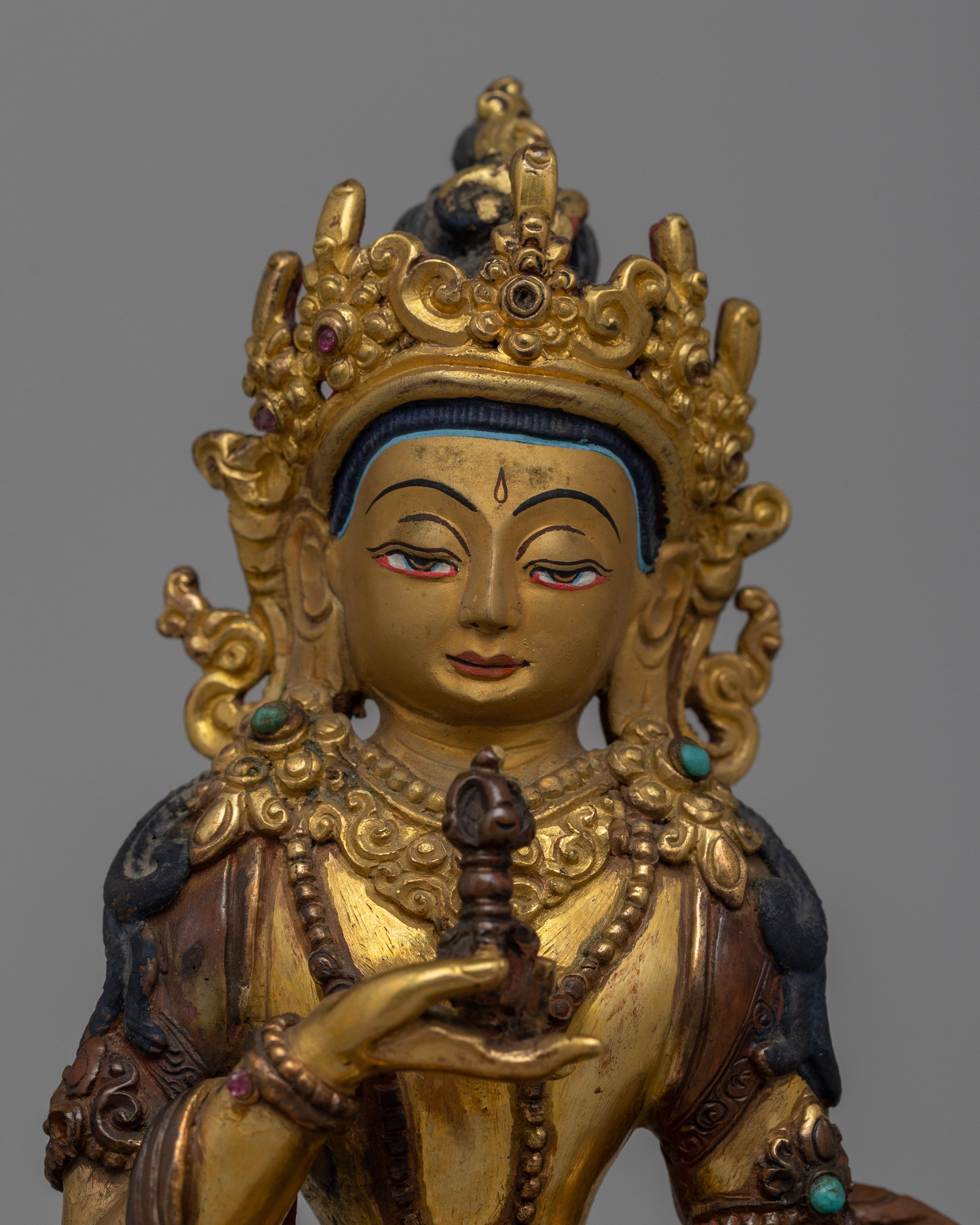 Traditional Buddhist Vajrasattva Copper Statue | Deity of Purification
