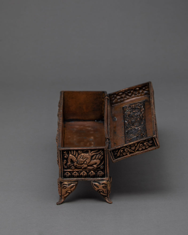 Dragon Box | Handcarved Treasure Box with Dragon Patterns | Decorative Trinket Boxes