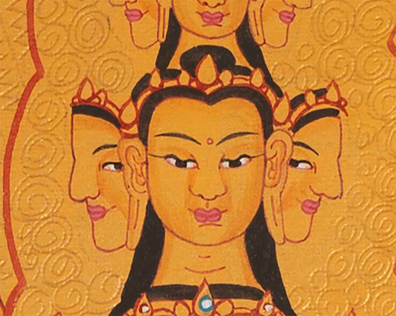 1000 Armed Avalokiteshvara Thangka | Religious Wall Hanging Painting