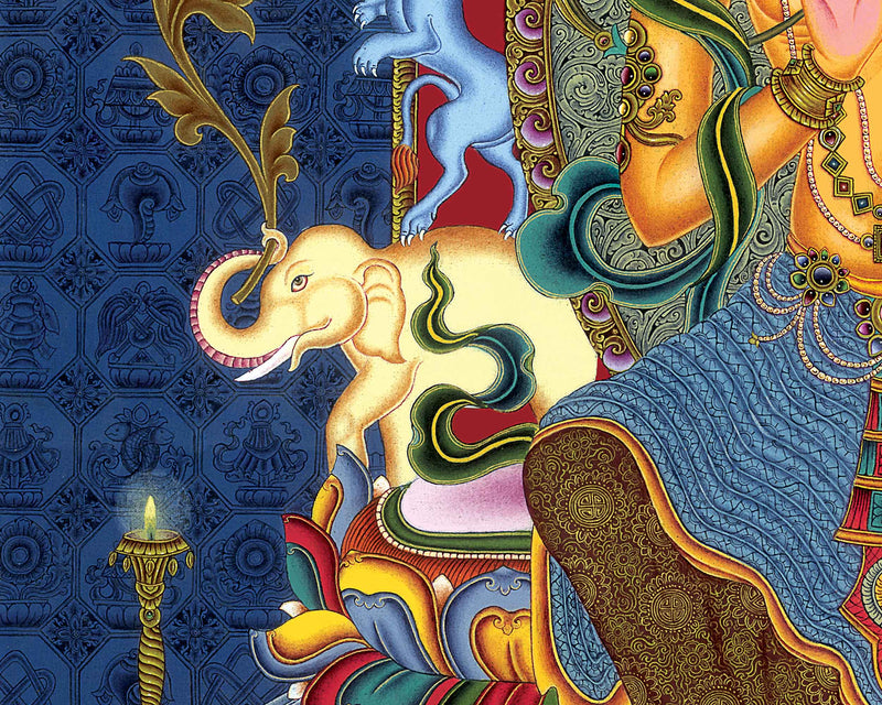 Maitreya Future Buddha Thangka Print | Digital Canvas Print
