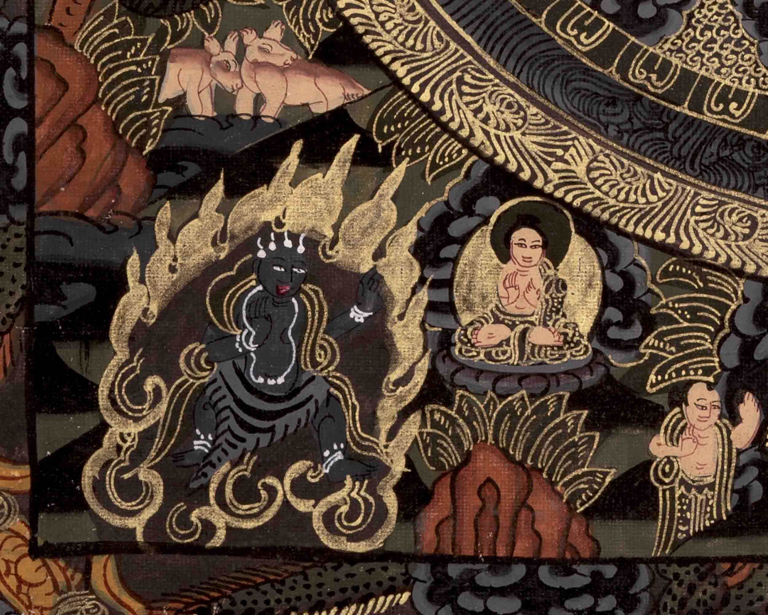 Three Mandala Thangka | Buddha and Female Bodhisattvas