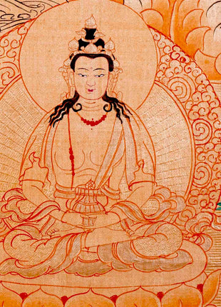 Traditional White Tara Thangka | Mother Buddha Painting with 24k Gold