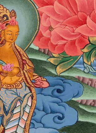 Goddess Green Tara | Religious Buddhist Artwork | Wall Decors