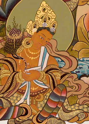 Green Tara Tibetan Thangka Painting | Wall Hanging Decor
