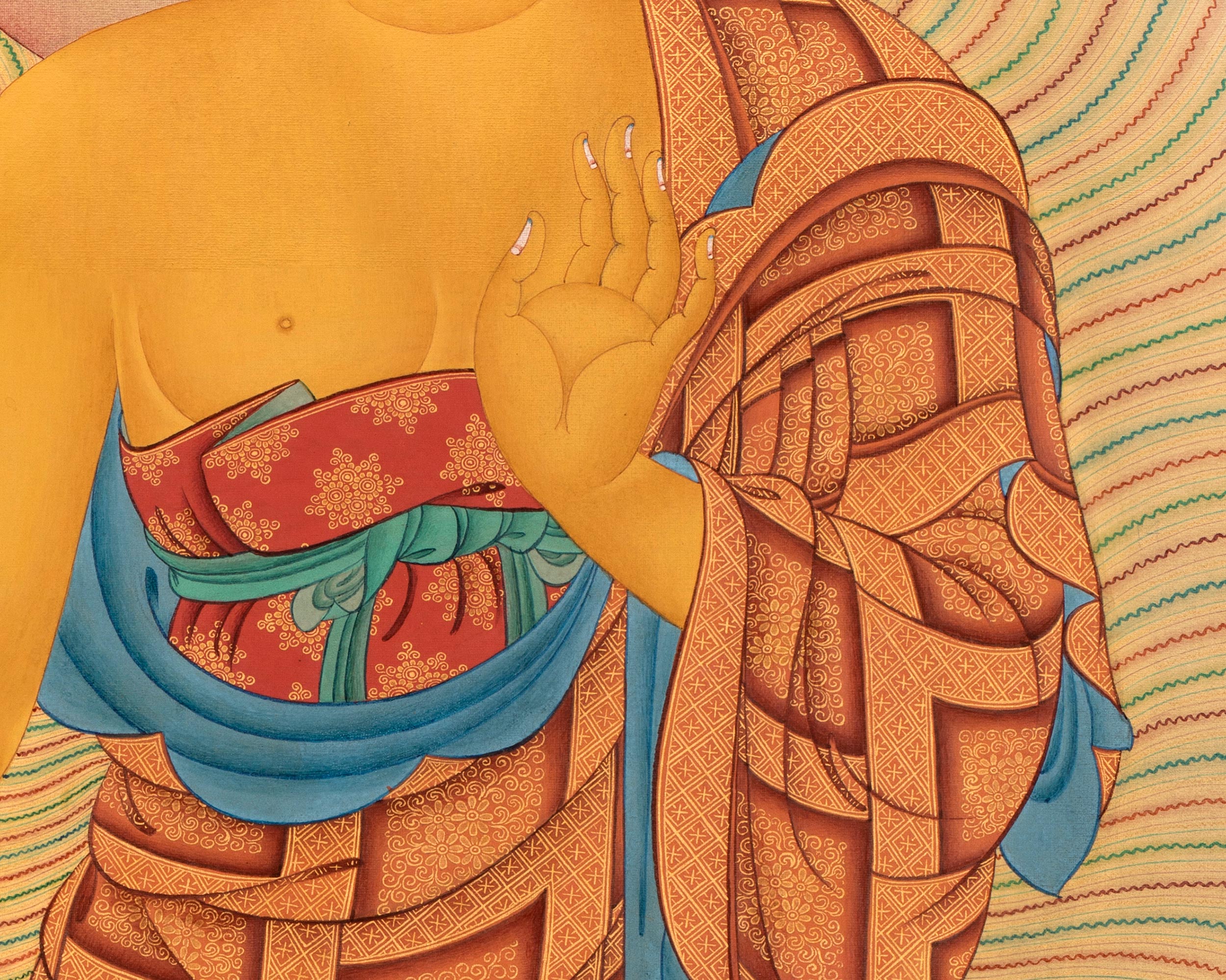 Standing Buddha Thangka | High Quality Canvas Thangka Print