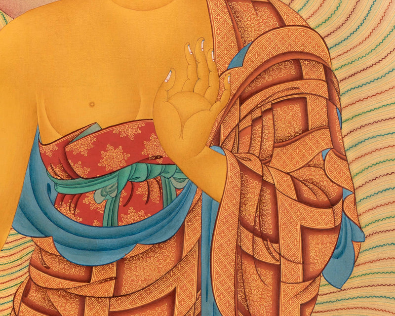 Standing Buddha Thangka | High Quality Canvas Thangka Print