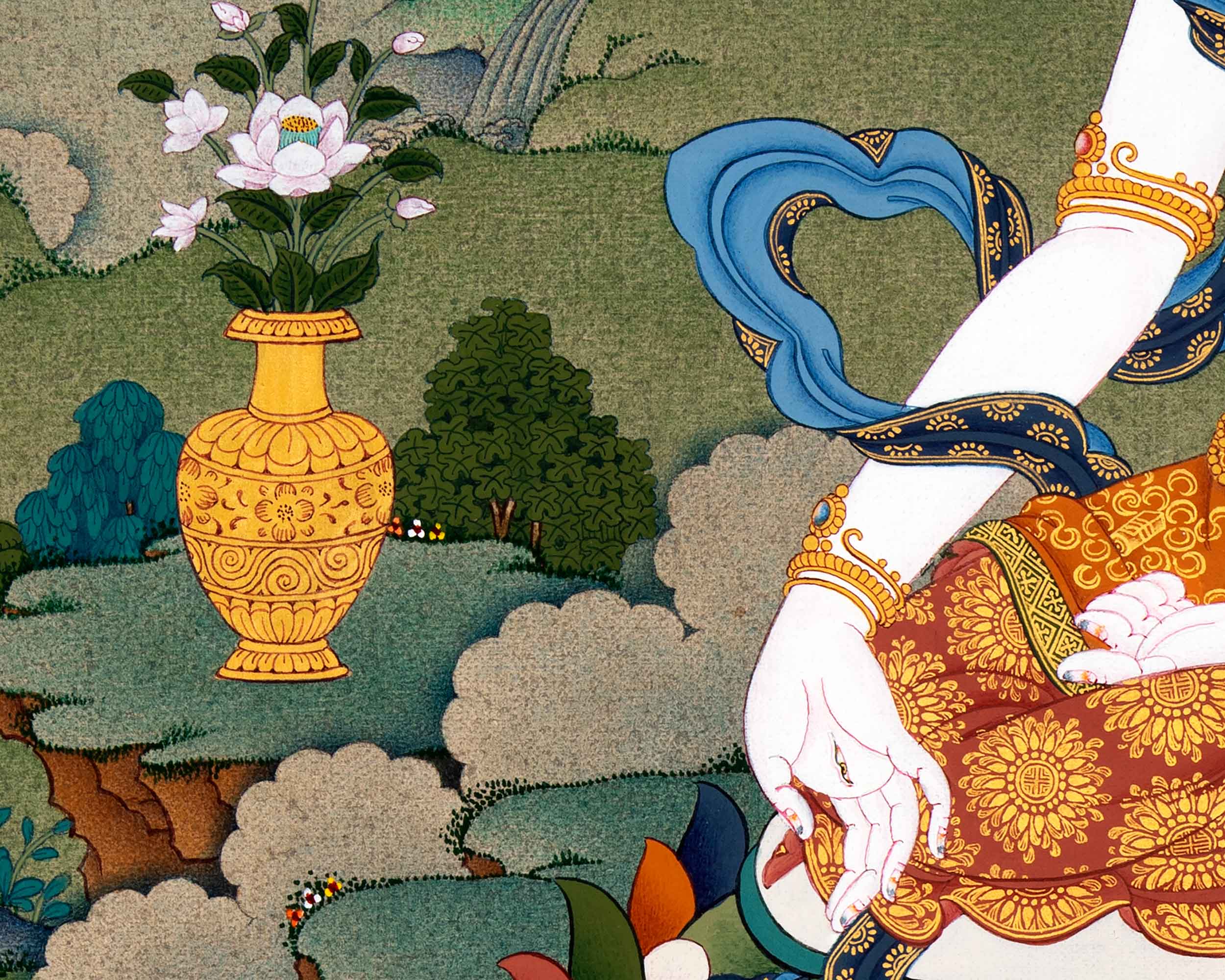 White Tara Thangka For Your Meditation Practice | Himalayan Buddhist Art