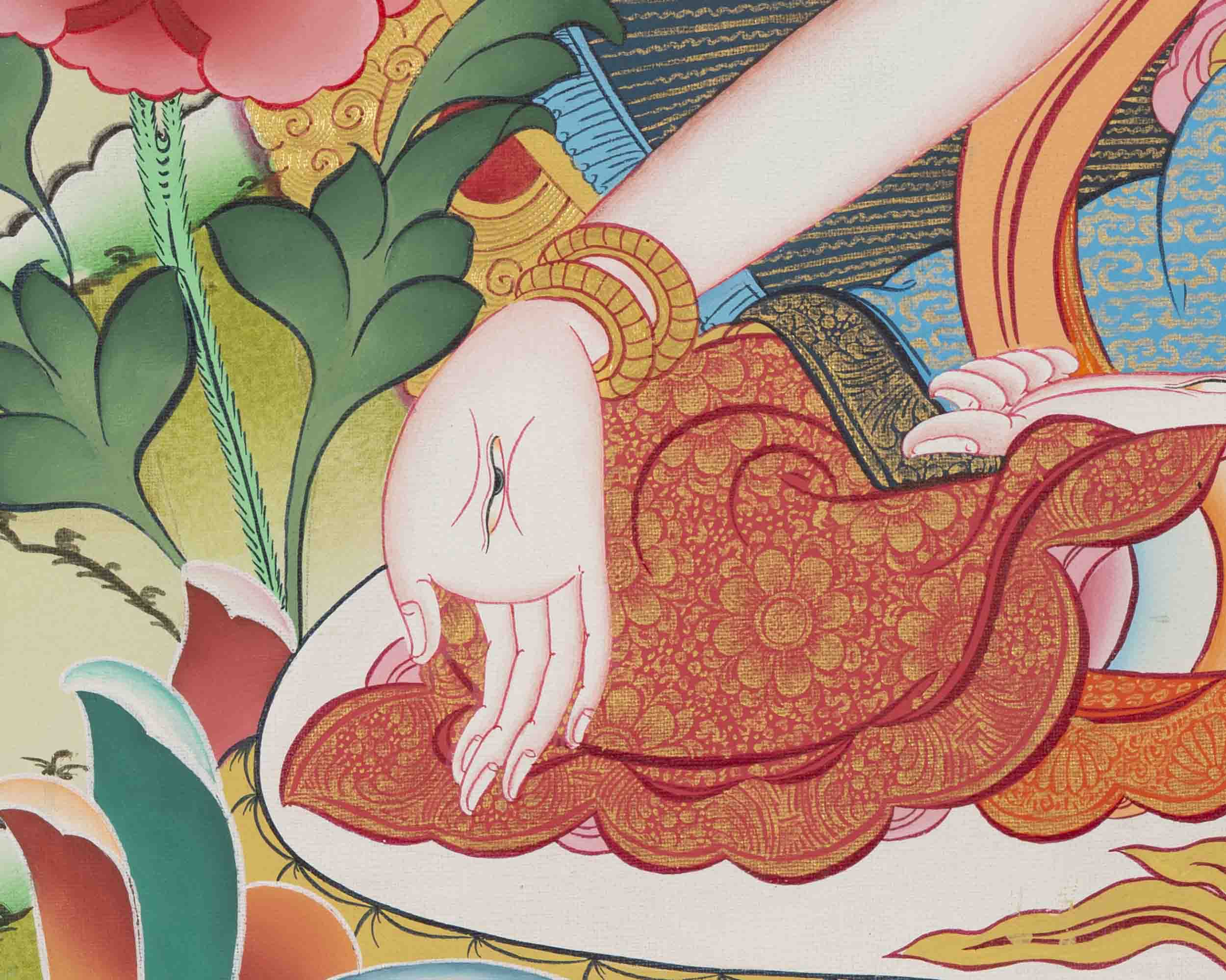 White Tara Thangka Painting | Tibetan Thangka Art