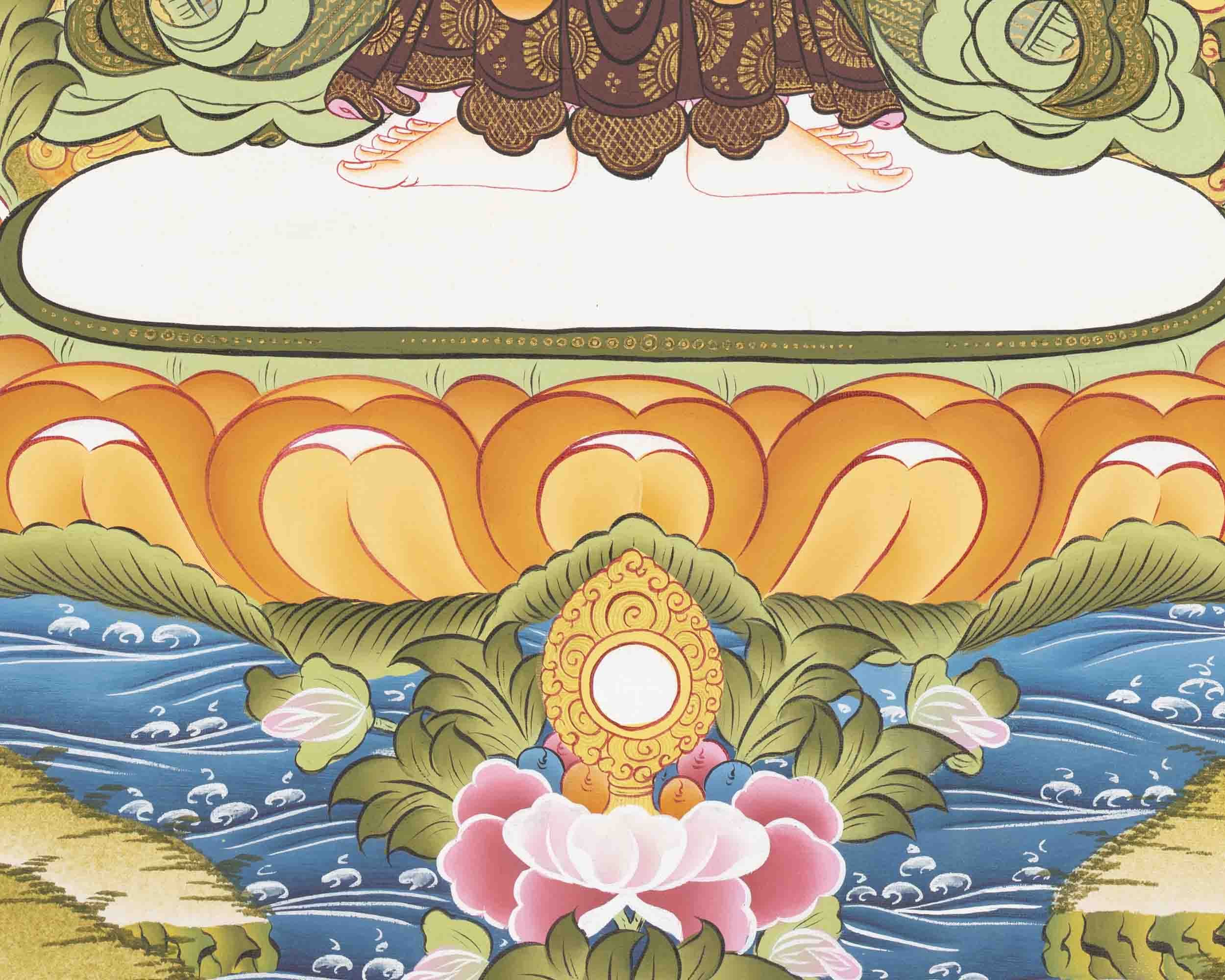Avalokiteshvara Thangka Art | Religious Painting | Wall Decors
