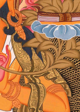 Wisdom Bodhisattva Manjushri | Religious Buddhist Thangka | Wall Decors