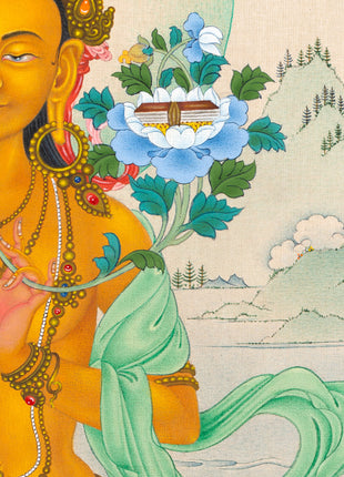 Manjushri Thangka | Hand Painted Buddhist Art