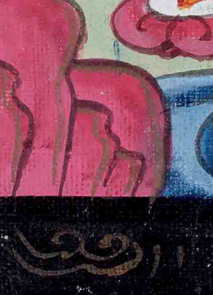 Vintage Thangka of Queen Maya Devi Giving Birth | Thangka Painting