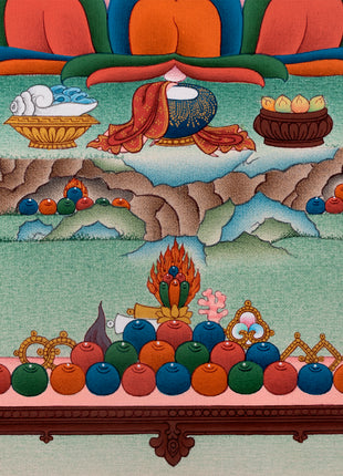 Avalokiteshvara- Chenrezig Bodhisattva Thangka, Tibetan Vajrayana Buddhist Painting