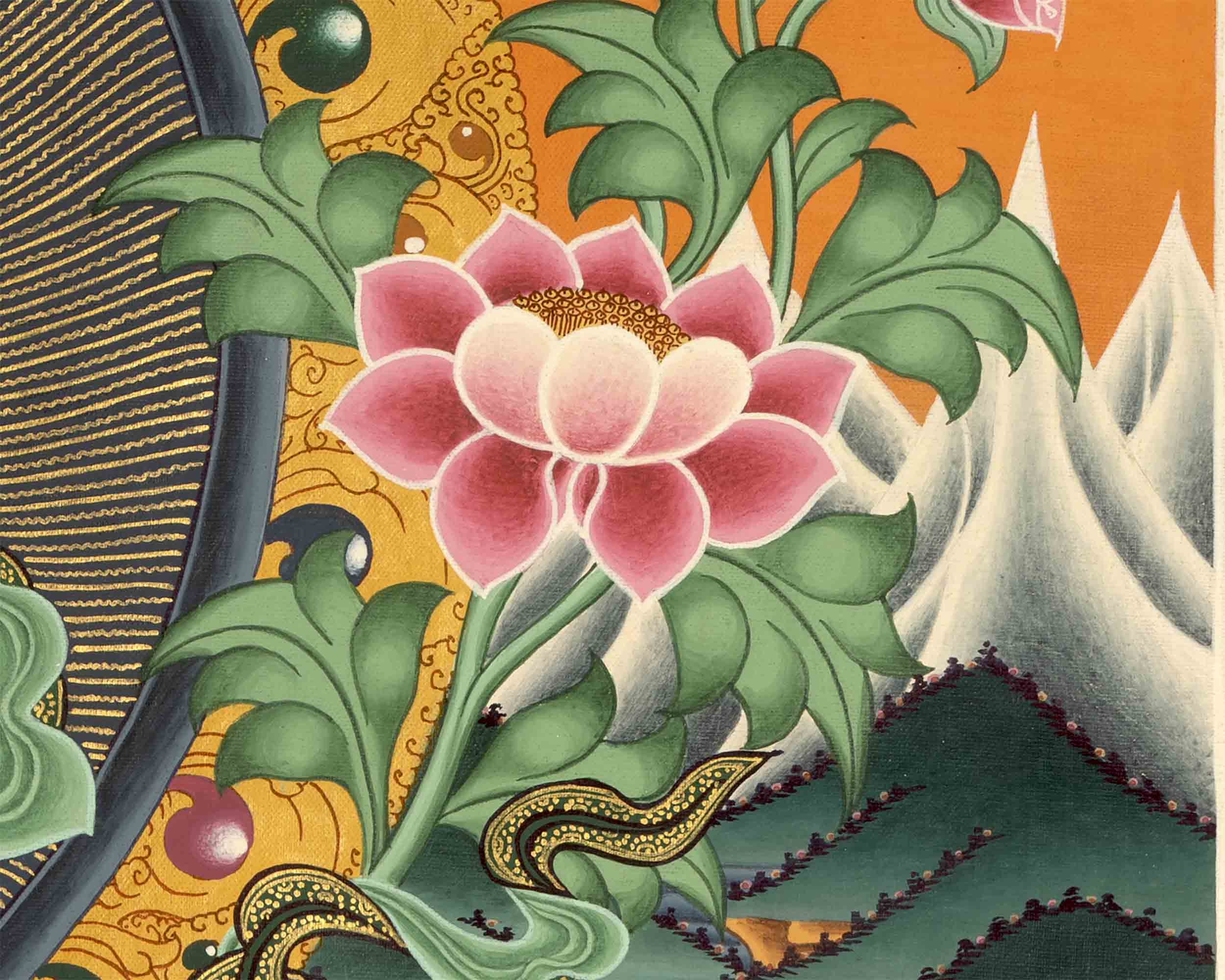 White Rara Painting Thangka | Tibetan Bodhisattva Art