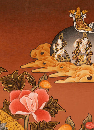 Religious Green Tara Thangka | HandPainted Wall Hanging Thangka